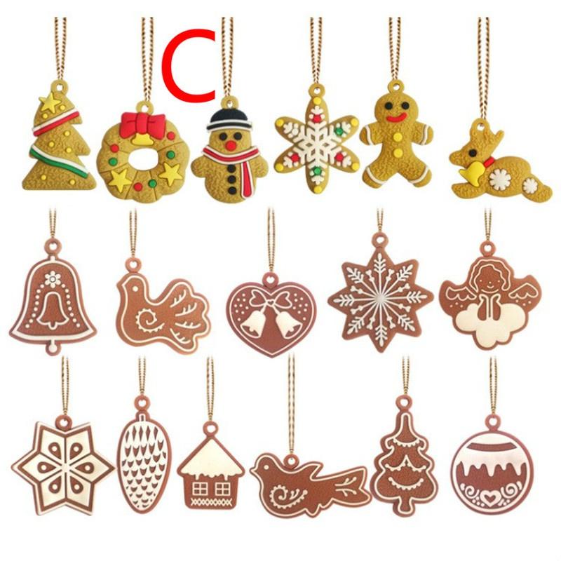 Windbell Bird Angel Snow Pendant Gingerbread Man Christmas Tree Pendant