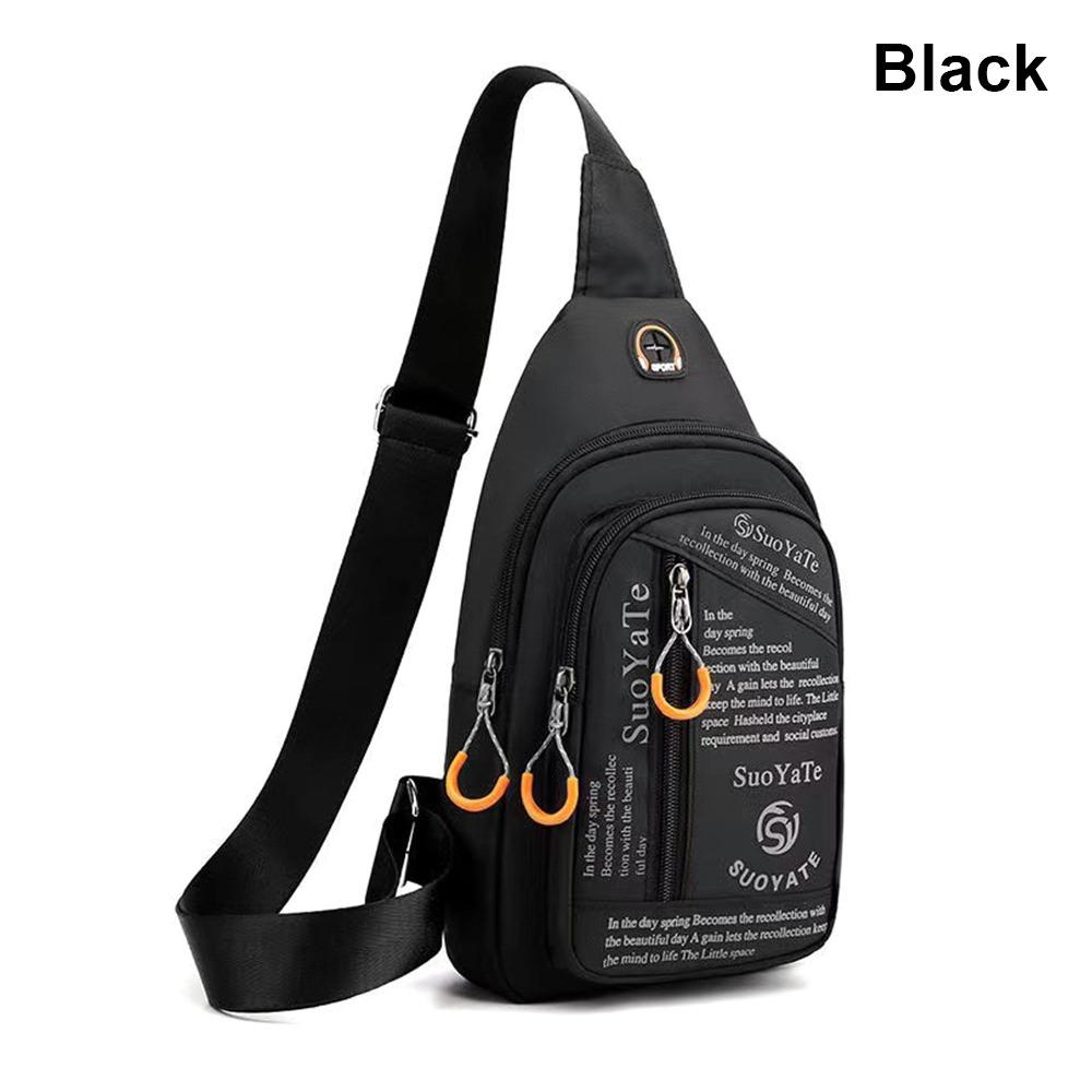 1Pcs New Nylon Men Chest Bag Black Blue Green Multifunctional Crossbody Bag Sports Large Capacity Waist Bag Mobile Phone