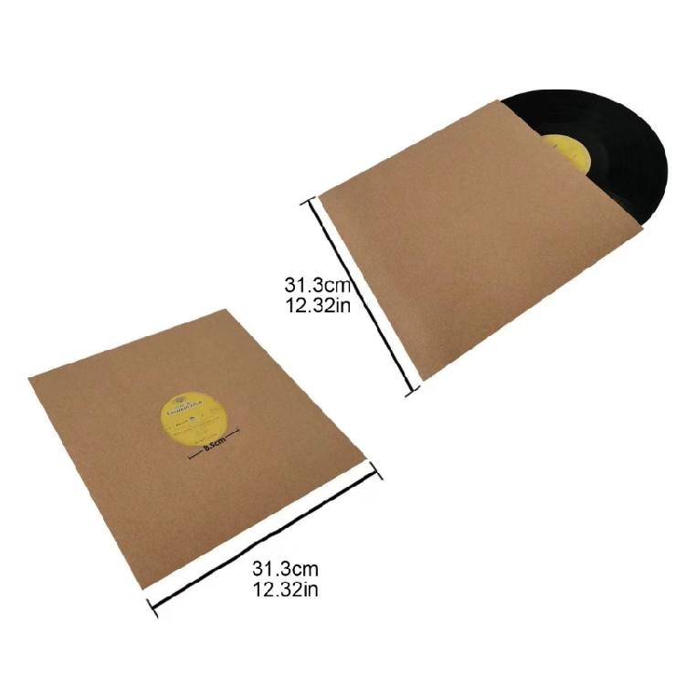 High Quality Kraft Paper Poly-lined Outer Sleeves Bag Anti-static for LP Record