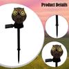 Outdoor Solar Pathway Light Garden Stake Animal Statue Ornament Landscaping Lamp Owl Figurine Warm