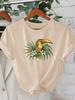 Printed Tshirt Womens Casual Vacation Short Sleeved Round Neck Spring and Summer New Clothing Out of The Street Versatile