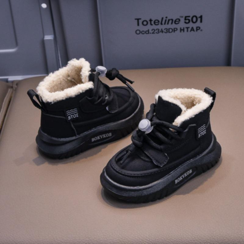 Children's Shoes Plush Short Boots Winter Warm Shoes Snow Boots Size 21-30
