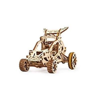 UGEARS Mini Buggy - Rompecabezas 3D para niños y adultos - Kit de modelo mecánico de vehículo de motor pequeño