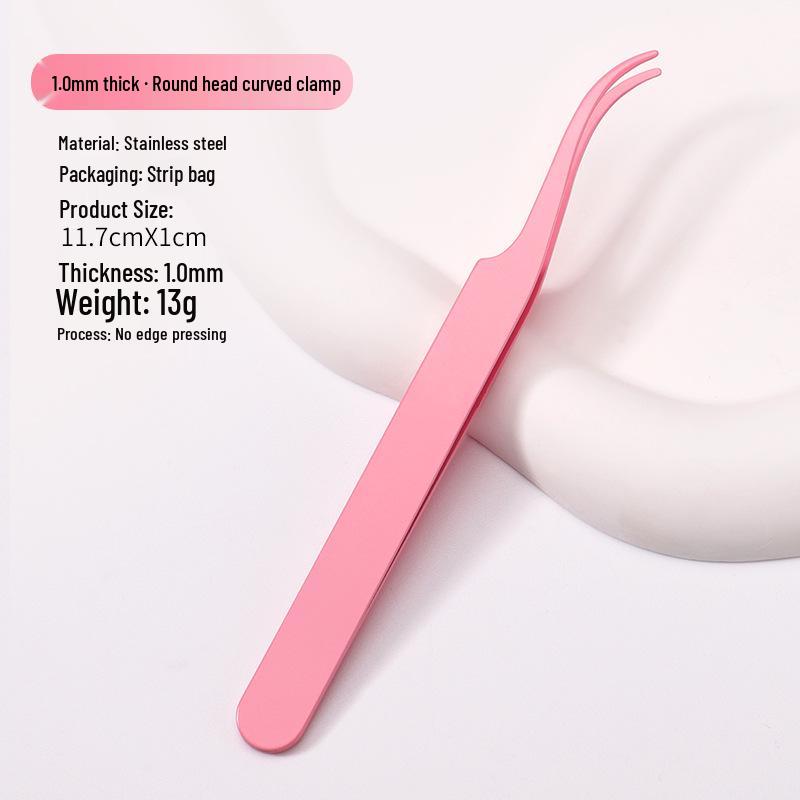 Round Head Dolphin Eyelash Curler & Tweezers - Beauty Tools for False Eyelash Application