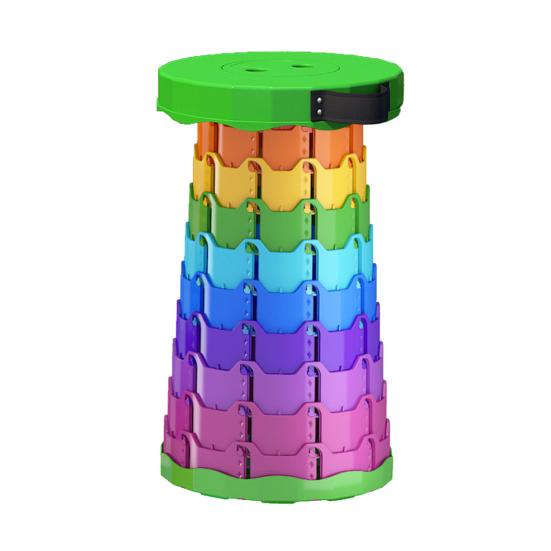 

Выдвижной табурет с ручкой для переноски, портативный, регулируемый по высоте, легкий, прочный, для кемпинга, пикника, рыбалки, складной телескопический стул, сиденье зелёный