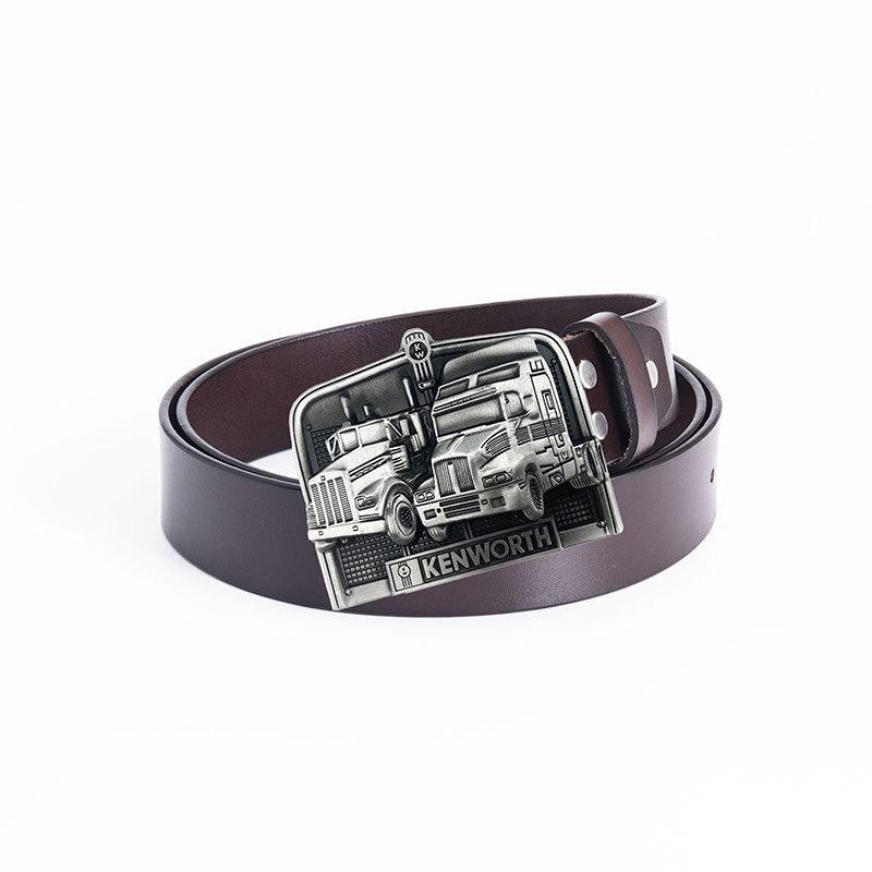 Vintage Punk Cowhide Belt - Retro Truck Driver Style, Casual 3.8cm Piece