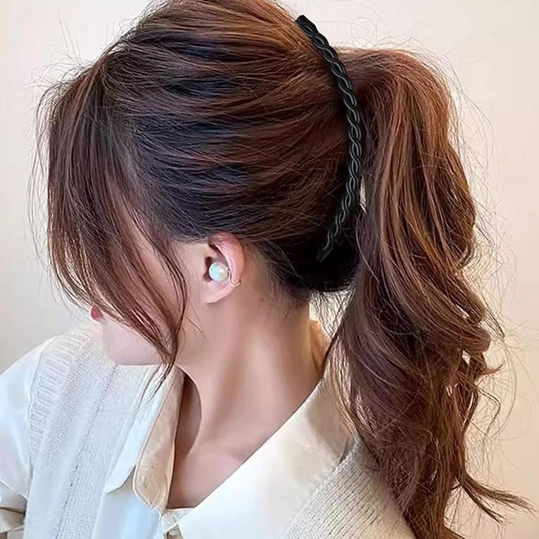 Plochý kroucený protiskluzový vlnitý sponka do vlasů - Vertikální boční fazolová sponka pro ženy