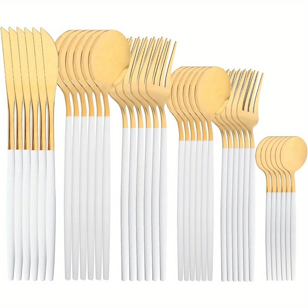 36-Pieces Silverware Mirror Polished Dinnerware 18/0 Stainless Steel Cutlery Set For Home Kitchen Party Hotel Restaurant Wedding Service for 6