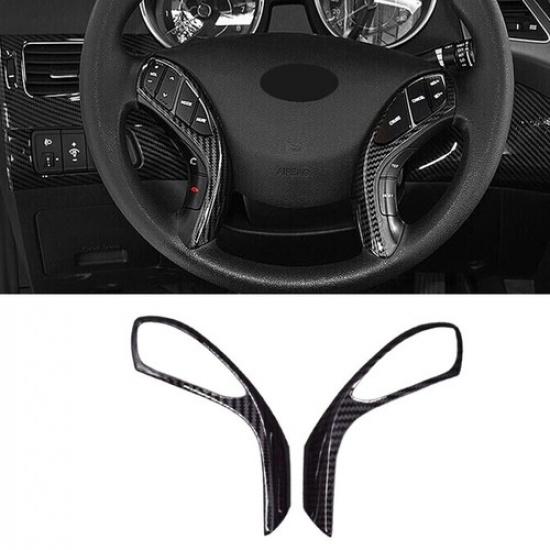 For Hyundai Elantra 2011-2016 ABS Carbon Fiber Front Steering Wheel Frame Trim