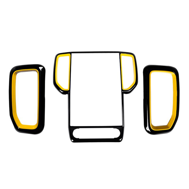 For Ford Ranger 2025 Central Control Air Outlet Screen Decorative Frame Cover Sticker Interior Car Accessories ABS Material Sets