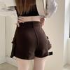 Summer Denim Shorts For Women 2024 Fashion Loose High-waisted Cargo Shorts Jeans Korean Spice Girl Simple Black Brown Sexy