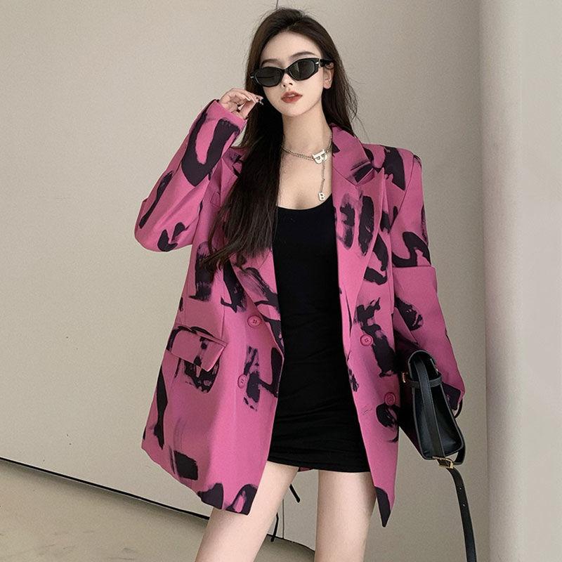 Cappotto Completo Elegante Casual da Donna Doppiopetto Nuovi Arrivi Blazer alla Moda per Primavera Autunno