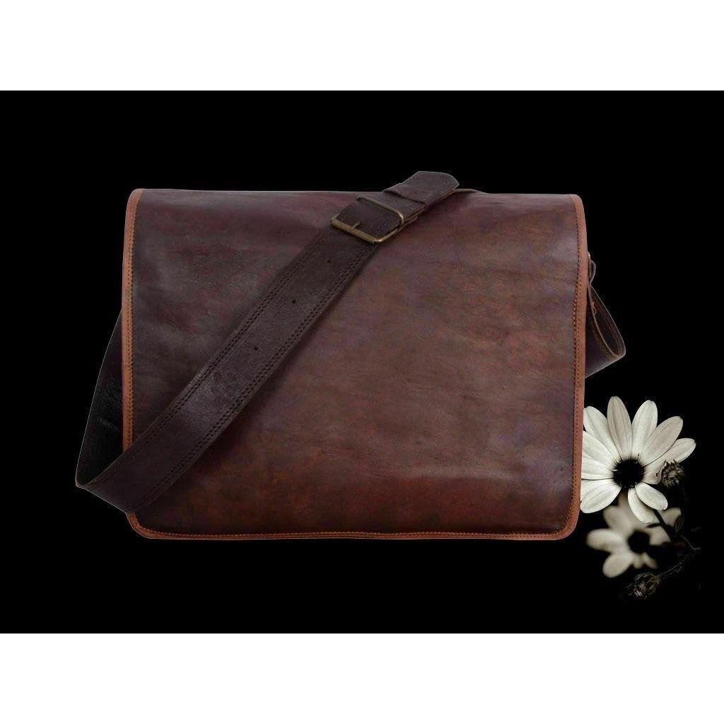 Men's Amazing Leather Messenger Shoulder School Satchel Laptop Briefcase Bag