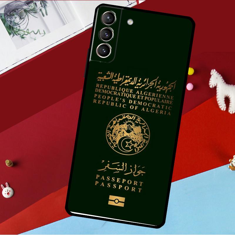 Algerian Passport Funda For Samsung Galaxy S26 S25 S24 S21 S22 S20 Ultra S9 S10 Plus S23 FE S25 FE Phone Case