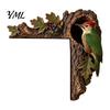 Decorative Accents for Reading Nooks Chipmunk Tree Door Topper, Squirrel Owl Wooden Frame Sign, Funny Whimsical Woodland Decor Animals Corner