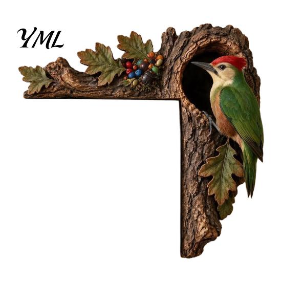 Decorative Accents for Reading Nooks Chipmunk Tree Door Topper, Squirrel Owl Wooden Frame Sign, Funny Whimsical Woodland Decor Animals Corner