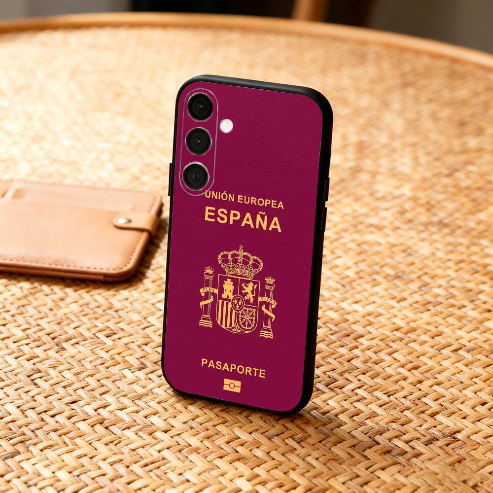 

Чехол для телефона Флаг Испании Для Samsung A73,72,71,53,52,51,22,91,80, Мягкий Черный Чехол Samsung a73 5g