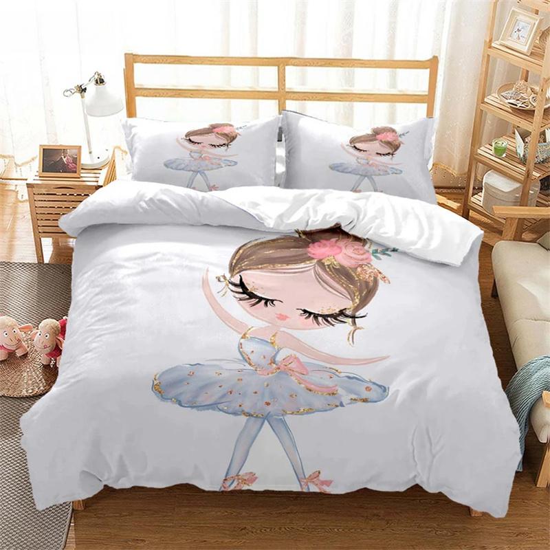 Ballet Girls Minimalist Fashion Bed Three Piece Set Customizable Bedding Set Soft And Comfortable Comforter Bedding Sets