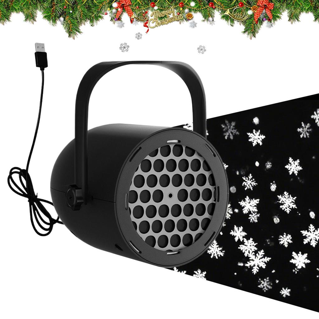 USB Christmas Projector Lights Outdoor Ambient Lighting Christmas Decorations Holiday Light  LED Snowflake Projector Rotating