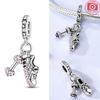 Charms Platapink Zircon Dumbbell Sports Shoe Pendants Fit Originalbracelets Charms For Women Jewelry Diy Making Gifts