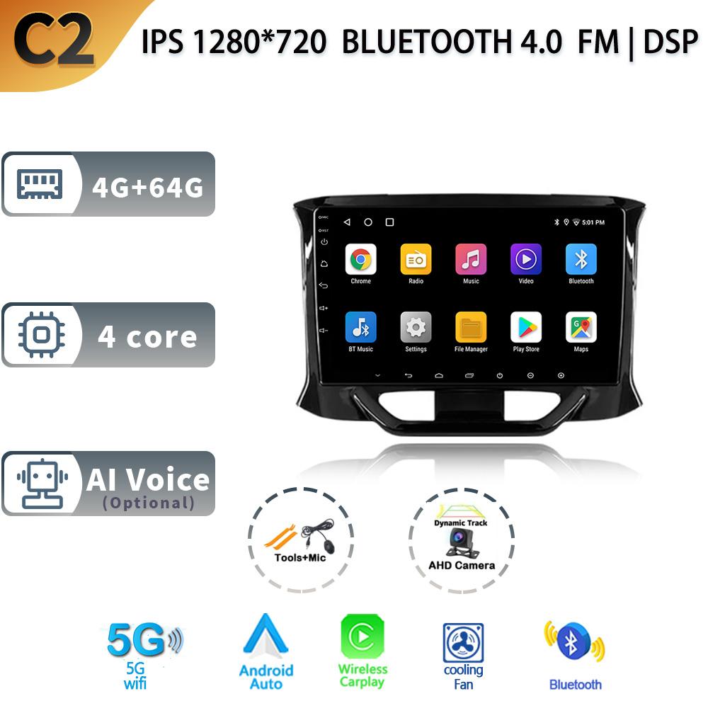 Android 13 Wireless CarPlay Auto Car Radio For LADA Xray X-ray 2015-2019 Multimedia 4G WIFI GPS Navigation Screen