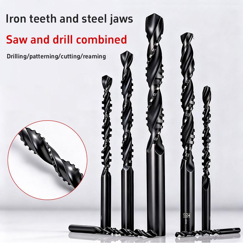 HSS Universal Drill Bit For Drilling Reaming Woodworking Electric Drill Serrated Drill Cutting In Wood Metal Versatile 4 In 1