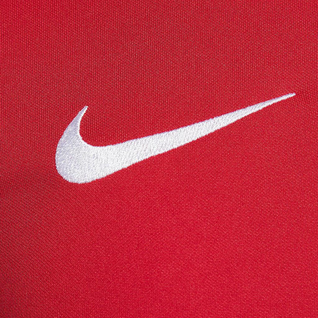 Nike Solid Color Simple Print Small Logo Quick-Dry Breathable Football Crew Neck Short Sleeve T-Shirt Men Tops University-Red HF0524-657
