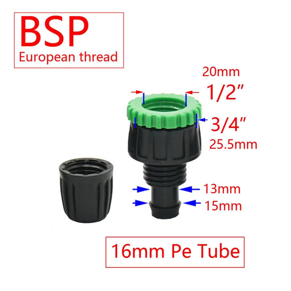Zahradní kohoutek 1/4" Hadicová rychlospojka 4/7 8/11 16mm Hrdlo Spojka vodovodní trubky 1/2" 1" 3/4" Vnější vnitřní závit Adaptér pro kapkovou závlahu