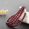 Natural Red Pomegranate Stone Bead Bracelet Women Man Dark Garnet Charm Bangles Yoga Meditation Friendship Gift Pulseras Mujer