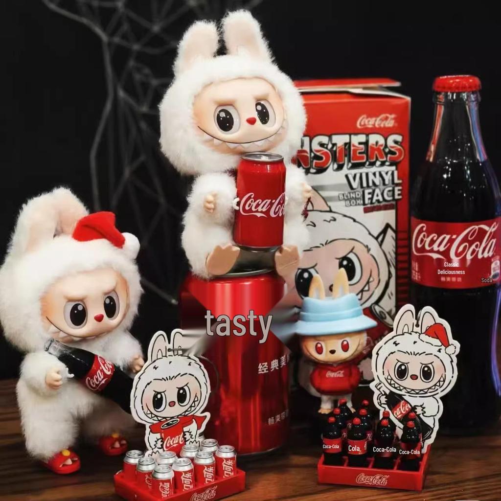 POPMART Labubu Coca-Cola Edition Vinyl Plysj Blindboks - Sit Sit Party Series Trendy Leke