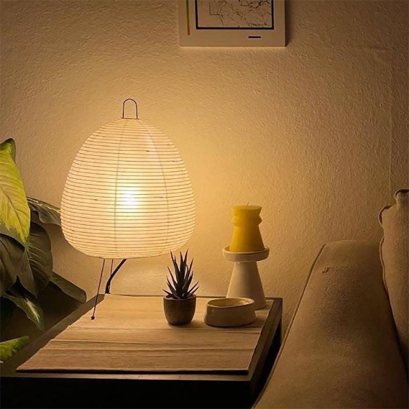 

Лампа в стиле Nogy Noguchi, напольная лампа из рисовой бумаги, креативная ретро-лампа на прикроватной тумбочке, подходящая для украшения кабинета/спальни/гостиной EU Plug