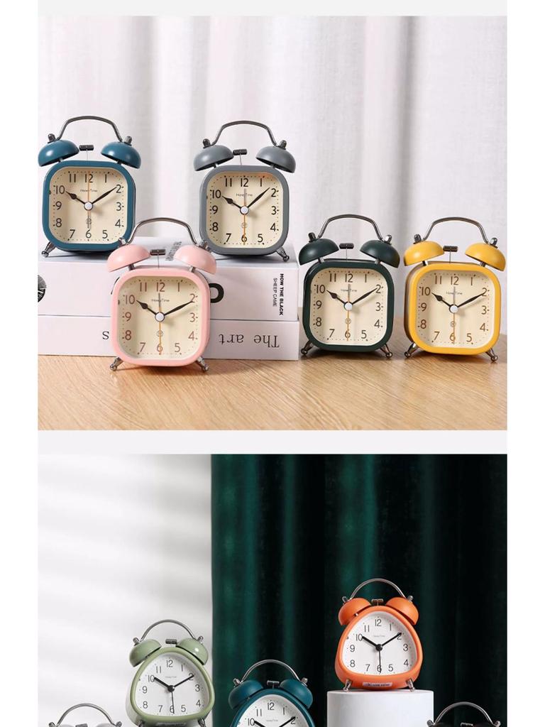 Retro Nordic Drop-proof Triangle Alarm Clock for Boys and Students