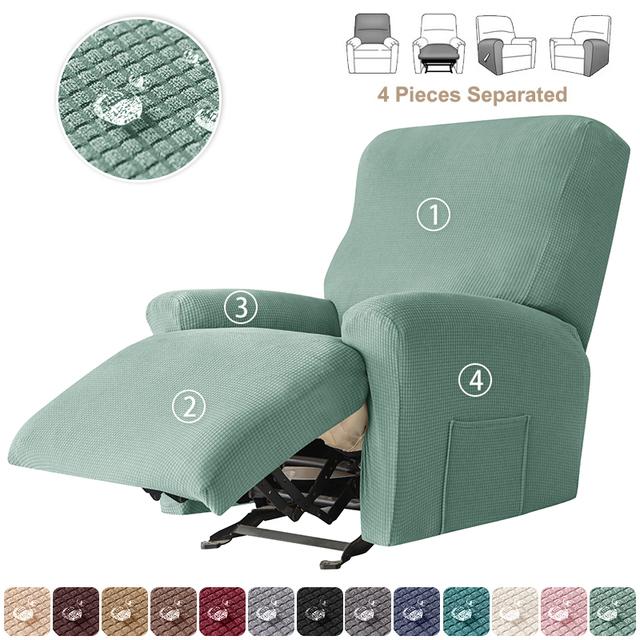 1 /3 Seater Water Repellent Polar Fleece Recliner Sofa Cover Elastic Relax Armchair Cover Stretch Lazy Boy Reclining Chair Cover