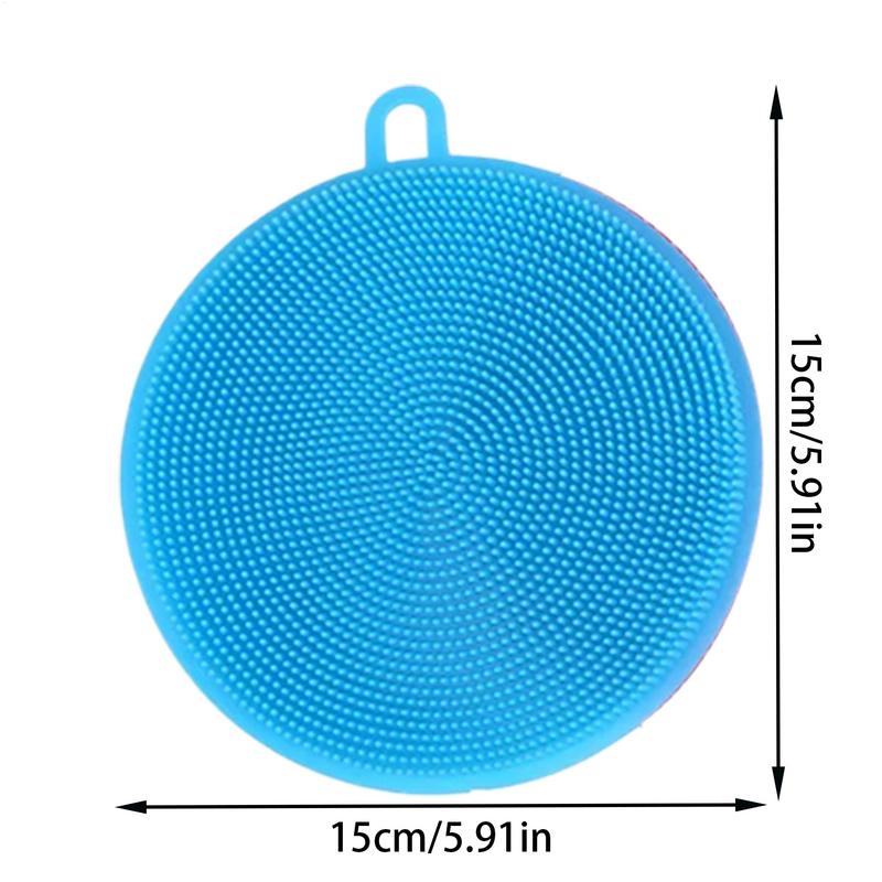 10PCS Silicone Dish Bowl Scrubber Dirt Cleaning Kitchen Towel For Non-Stick Oil Cleaning Washing Tool Kitchen Cleaning Brush