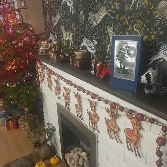 Vintage Vánoční Dřevěný Banner Hororová Dýně Čarodějnice Halloween Vlajková Girlanda Jelen Santa Claus Banner Závěsná Nástěnná Dekorace pro Domov Slavnostní Párty Vánoční Dekorace