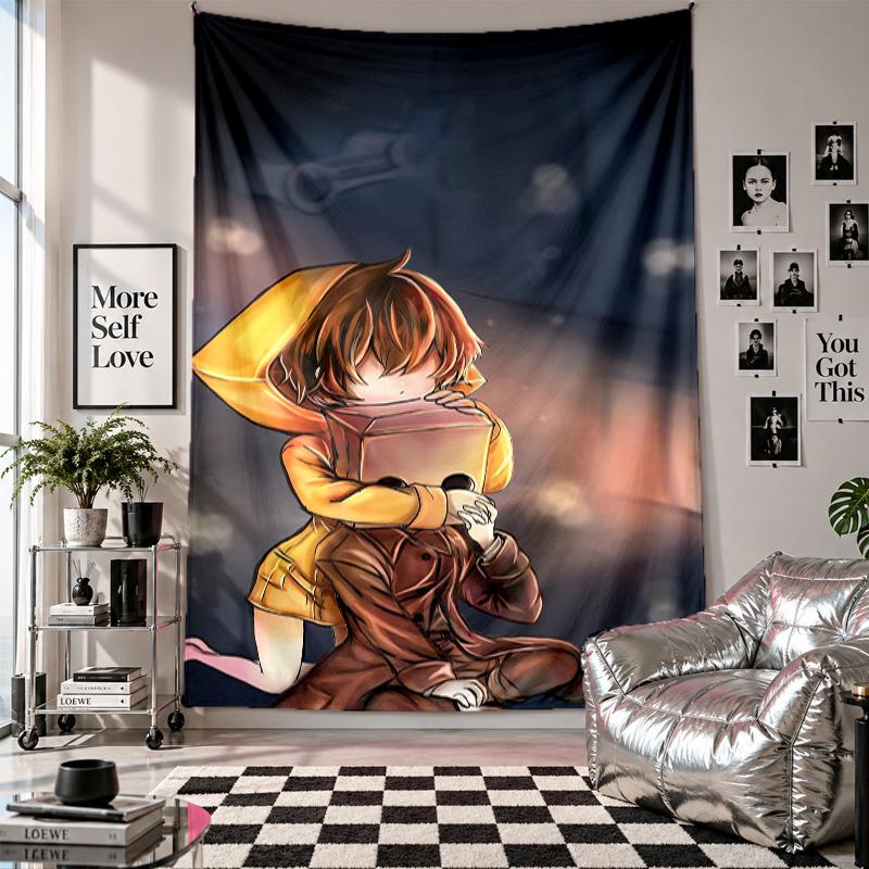 Wall TapestryLittle Nightmares Six Mono Art Hanging Cloth Decorative Background Cover for Room Decoration