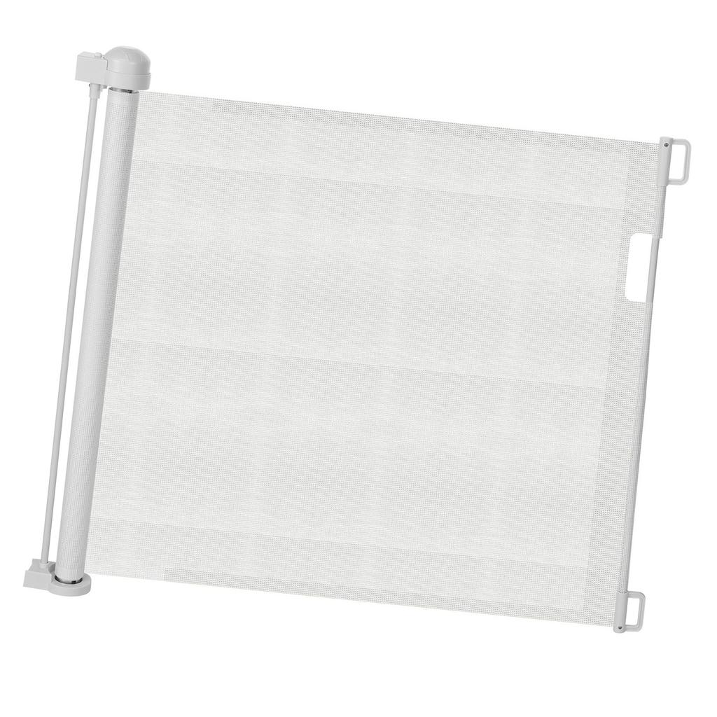 Retractable Baby Gate for Stairs, Extendable Safety Gate with Dual Lock System, Pet Gates for Doorways, Hardware