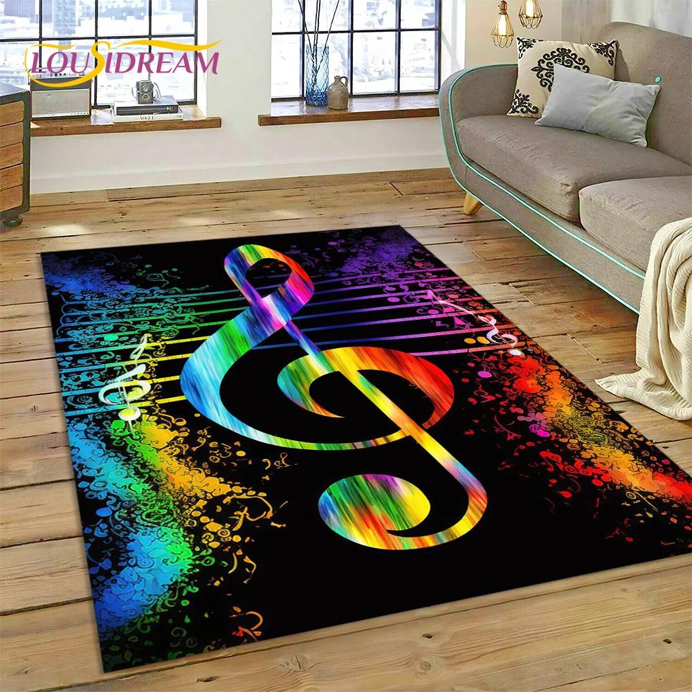 Kolorowa nuta nuta kreskówka dywan dywan dla domu salon sypialnia Sofa wycieraczka Decor, dywanik dla dzieci mata antypoślizgowa