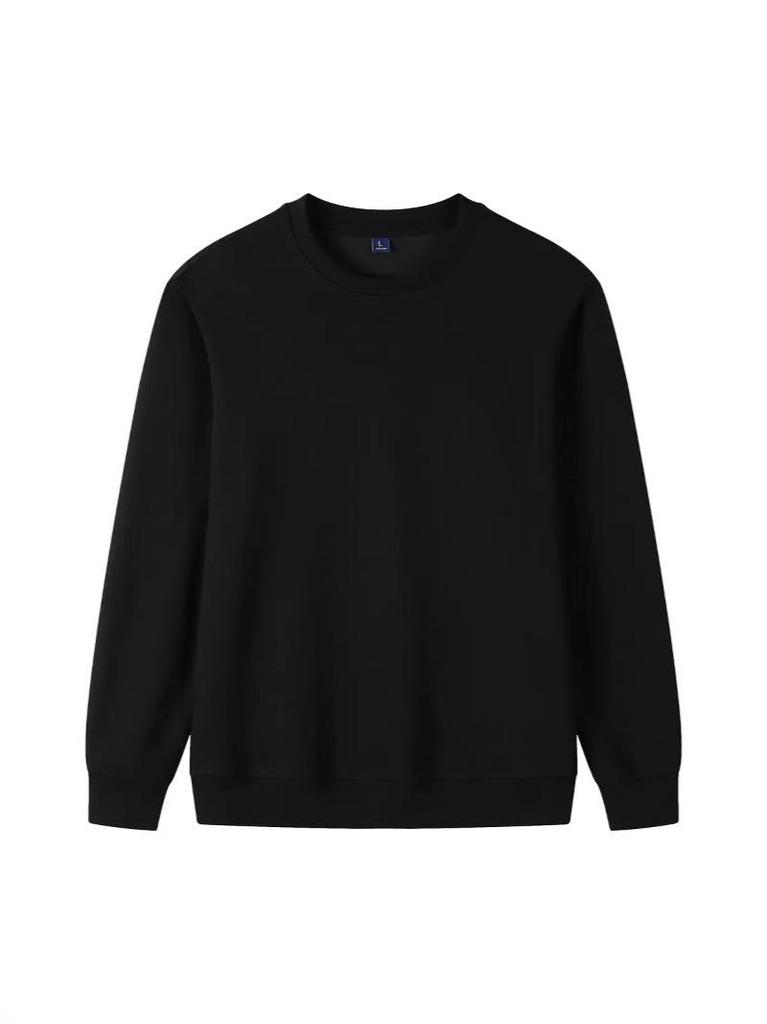 Long-Sleeve Round Neck 320g Pure Cotton Logo Hoodie