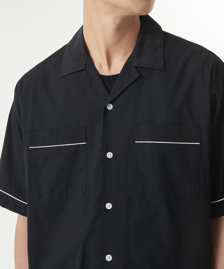 MUSINSA STANDARD Relaxed Bowling Shirt [Black]