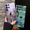 Cute Cat Art Case for Samsung Galaxy S26 Ultra S23 S24 S20 Ultra S21 FE S10 S9 Note 20 8 9 10 S25 Plus Funda Phone Cover