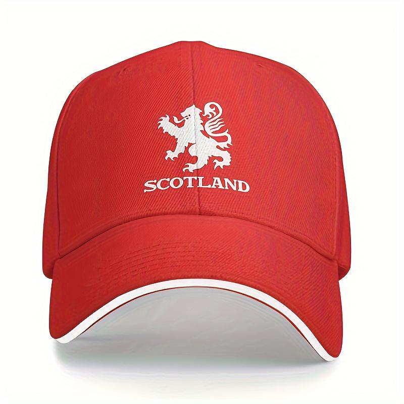 Cool Classic Hippie Curved Brim Baseball Cap Scottish Lion Print Trucker Hat Snapback Hat For Casual Leisure Outdoor Sports