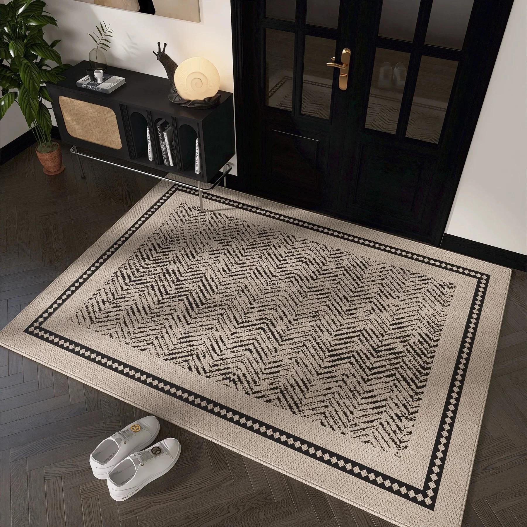 

Modern Geometric Pattern Mat for Contemporary Home Indoor Entryway Living Room Transition Non-Slip Durable Easy-Clean Decor Mat 30x50cm