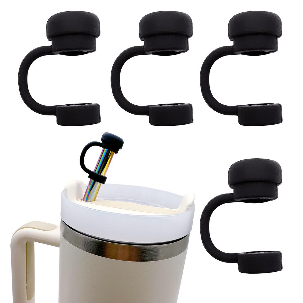 Straw Covers Cap Reusable Silicone Straw Toppers Compatible with Stanley Cup Spill Leak Stopper Splash Dust Proof Straws Cover Cup Holders 5