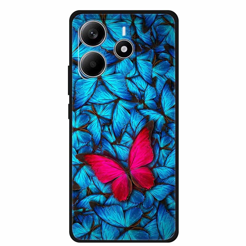 Pour Redmi Note 14 4G GLOBAL Coque Animaux Silicone Souple TPU Étuis de Téléphone Housse Arrière pour Xiaomi Redmi Note14 4G Protecteur Coque