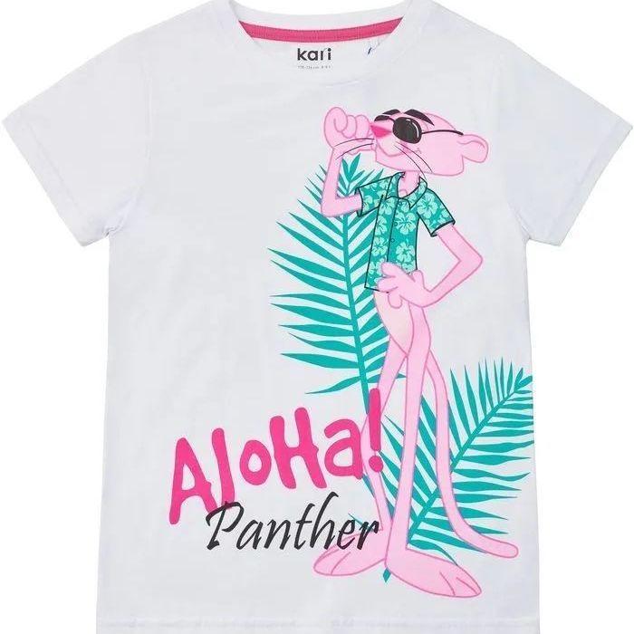 Unisex Kids Cartoon Print Breathable T-Shirt - Trendy, Comfortable, Short Sleeve, Round Neck 120 cm