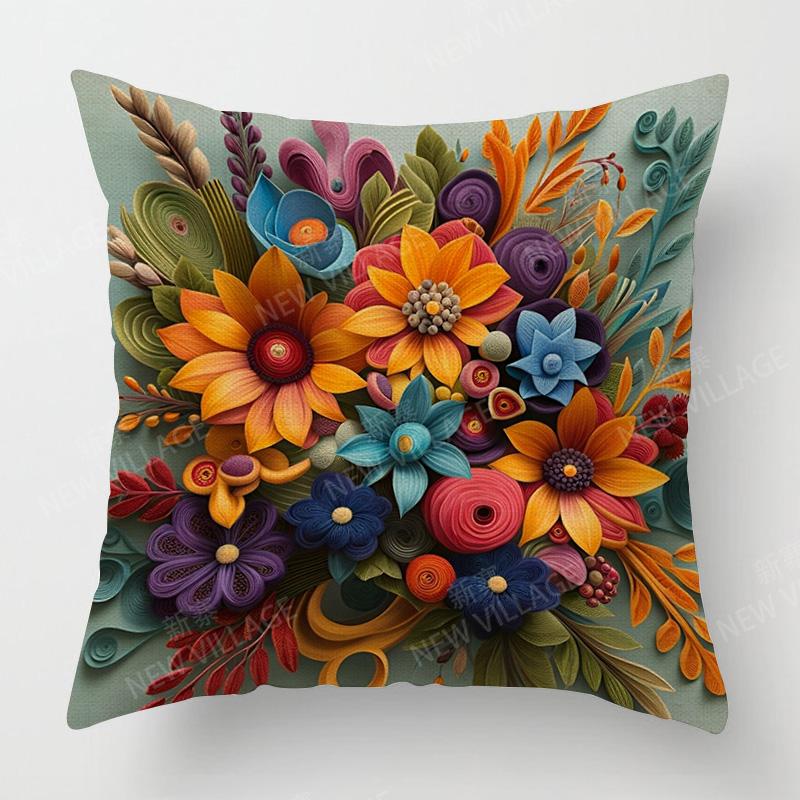 Tropical plant pattern cushion set bedroom cafe decor ins style living room sofa pillow set Throw pillowcase 40x40cm 45x45cm