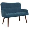 2 Seater Sofa Blue 115 X 61 X 87 Cm Velvet (V)