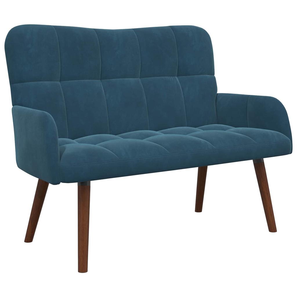 2 Seater Sofa Blue 115 x 61 x 87 cm Velvet (V)