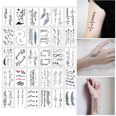 Tatouage Temporaire Klavikula Sahte Dövme Dövme Çıkartmaları Vücut Sanatı Çıkartmalar Geçici Dövme Çıkartma